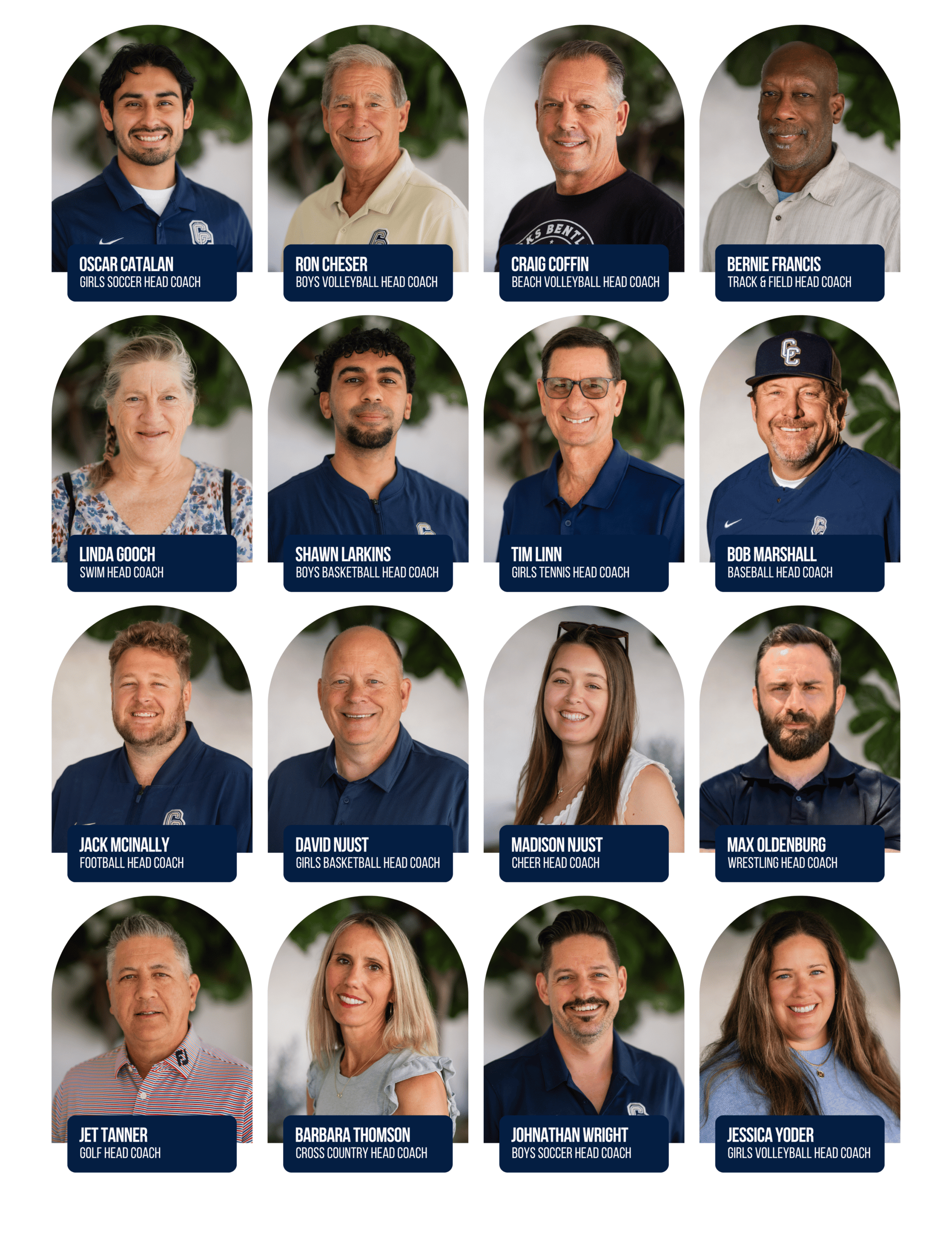 coach oscar catalan
coach ron cheser
coach craig coffin
coach bernie francis
coach linda gooch
coach shawn larkins
coach tim linn
coach bob marshall
coach jack mcinally
coach david njust
coach madison njust
coach max oldenburg
coach jet tanner
coach barbara thomson
coach johnathan wright
coach jessica yoder